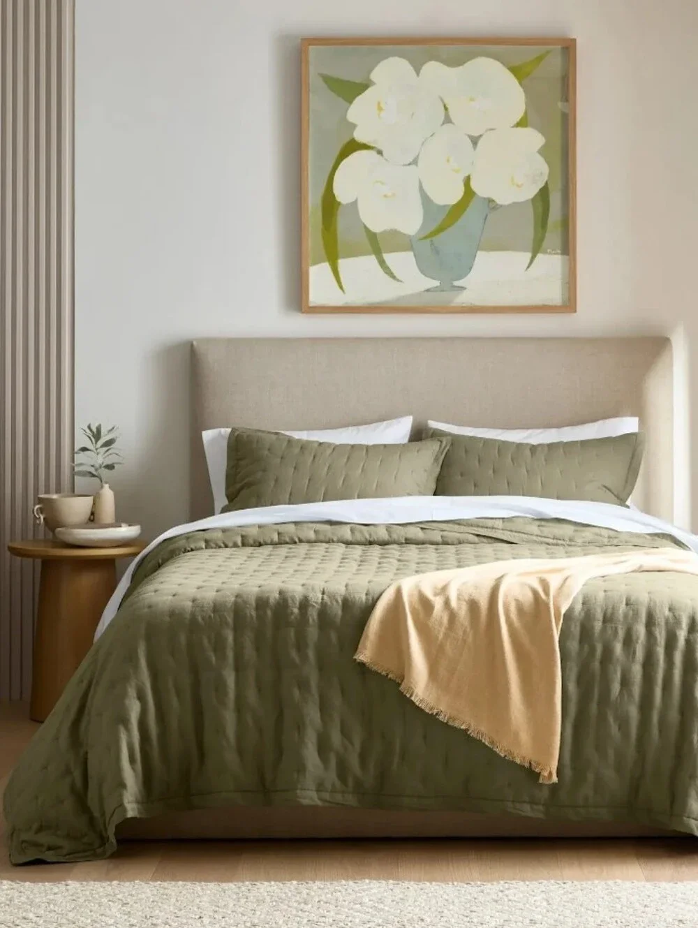 Quince European Linen Dream Quilt - Willowleaf